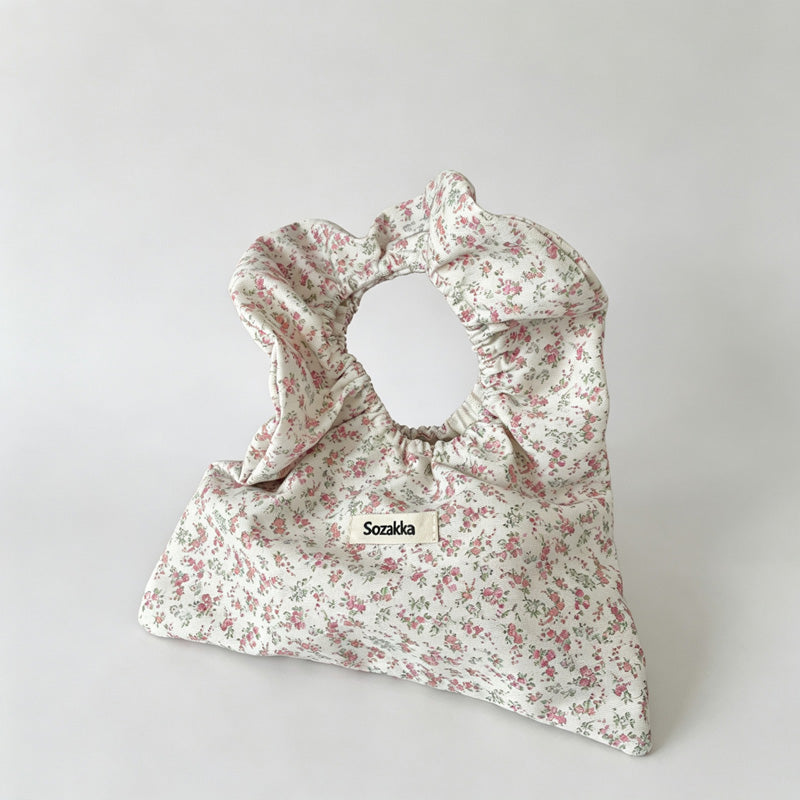 Floral Print Small Open Top Handbag