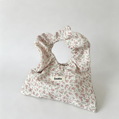 Floral Print Small Open Top Handbag