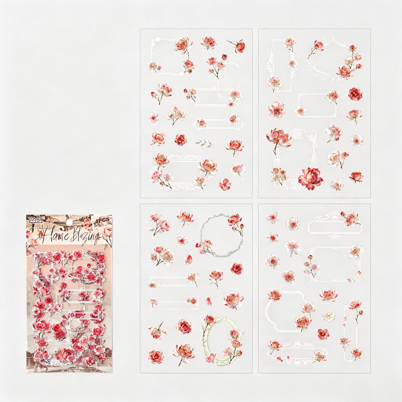 PET Floral Frame Stickers