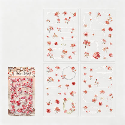 PET Floral Frame Stickers