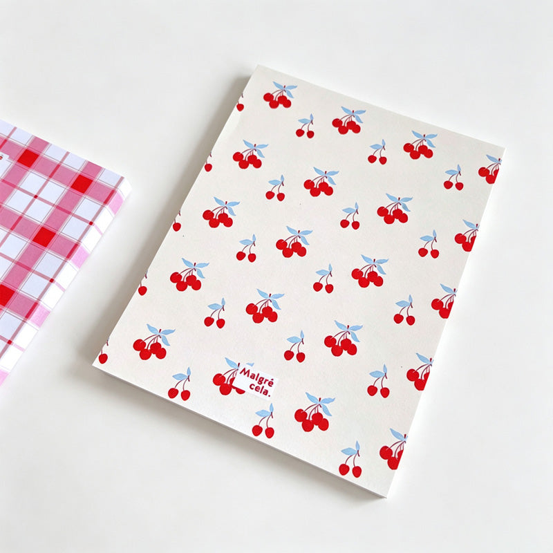 Geometric & Cherry Print Non-Sticky Notes