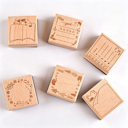 Cat Planner Wood Stamps