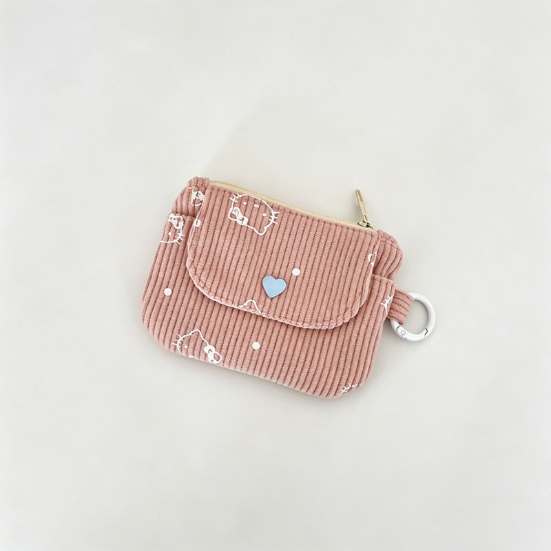 Floral Corduroy Wallet Card Holder