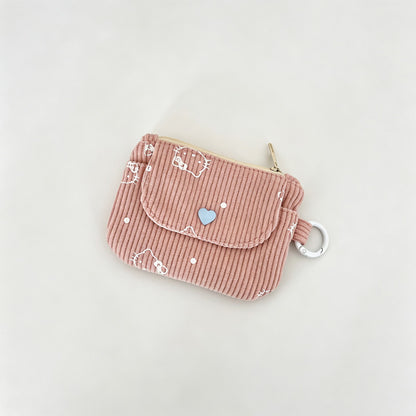 Floral Corduroy Wallet Card Holder