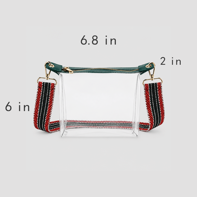 Stripe Strap Clear Bag