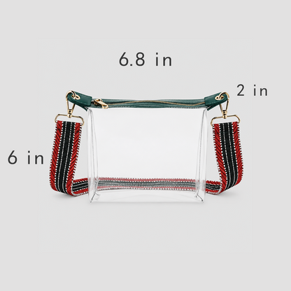 Stripe Strap Clear Bag