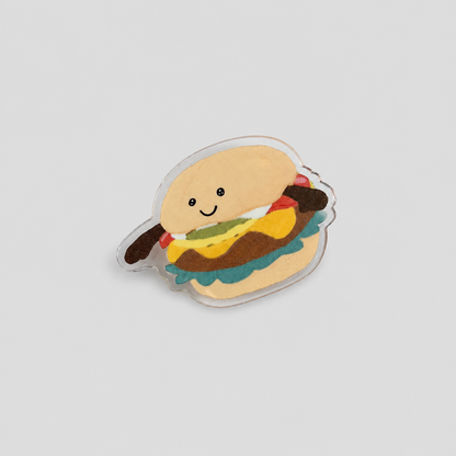 Food Pattern Transparent Paper Clip