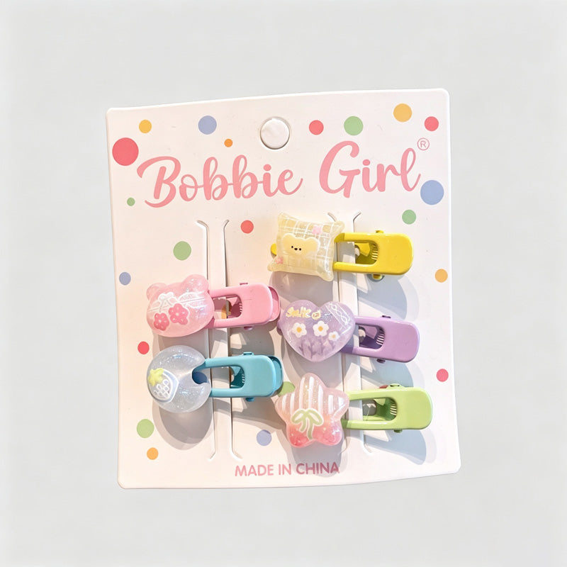 Animal Shape Resin Hair Clips Set
