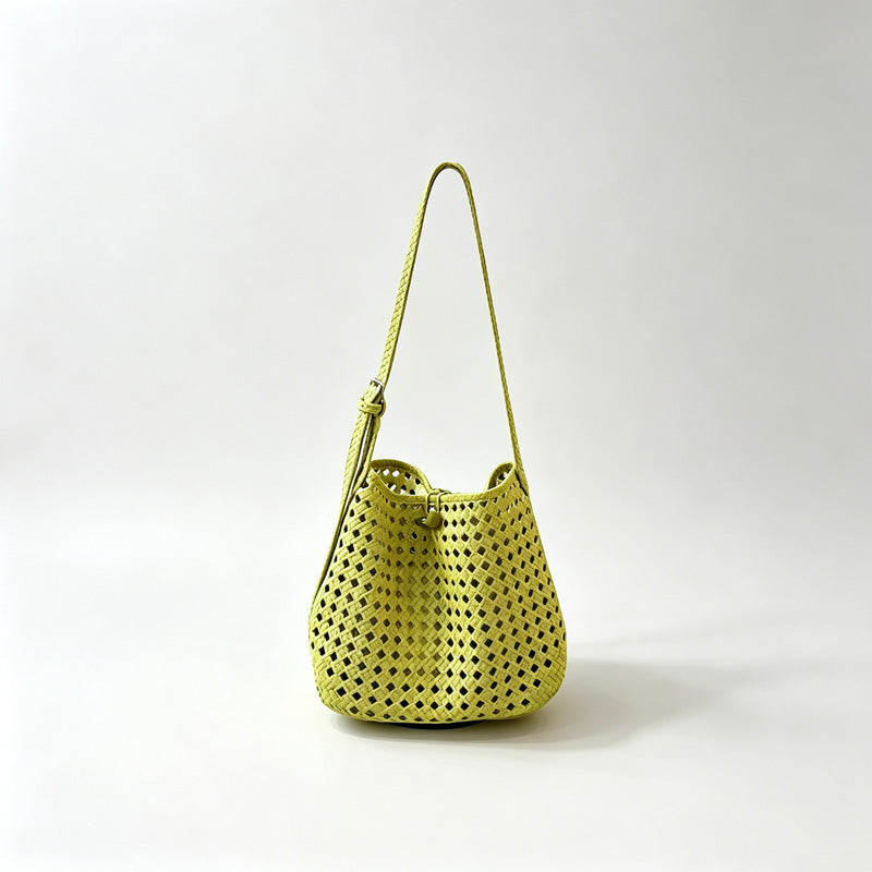 Perforated Bucket Shoulder Bag