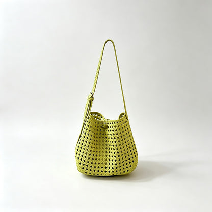 Perforated Bucket Shoulder Bag