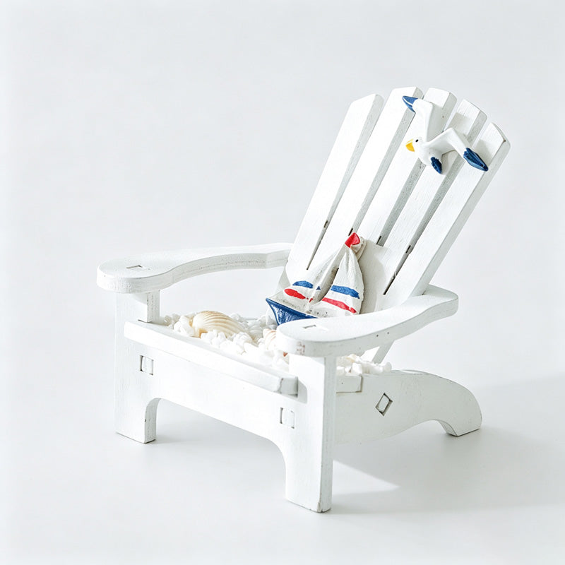 Wooden Beach Chair Figurine