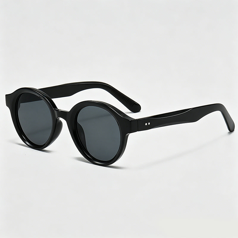 Retro Round Rivet Detail Y2K Women Sunglasses