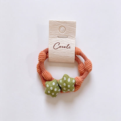 Polka Dot Star Resin Hair Tie