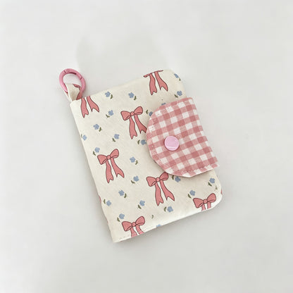 Floral Print Fabric Card Coin Purse