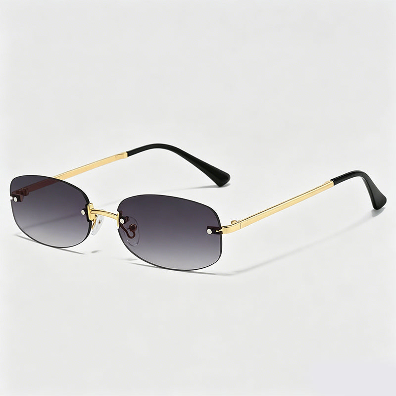 Rimless Oval Y2K Millennium Retro Sunglasses