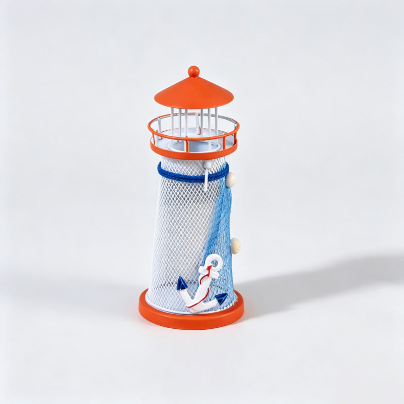 Metal Lighthouse Candle Holder