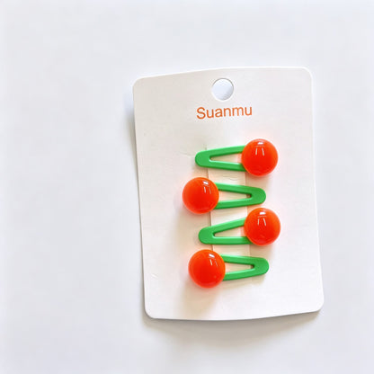 Bright Candy Bead BB Snap Hair Clips