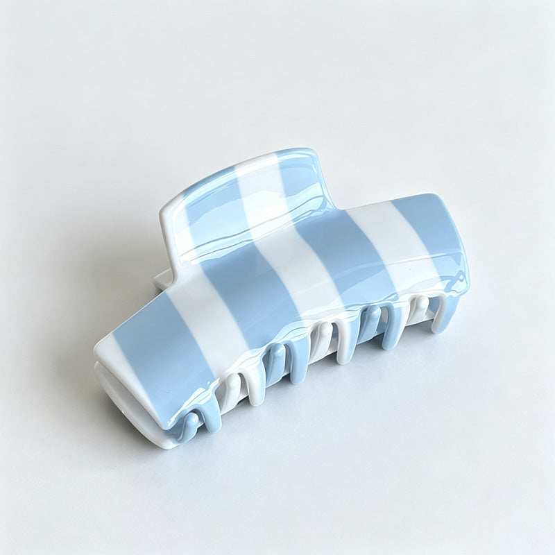 Striped Acetate Hair Claw Clip