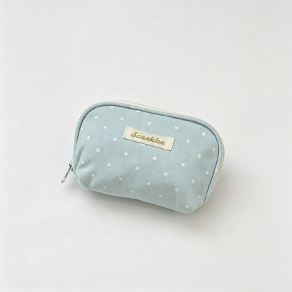 Polka Dot Shell Makeup Pouch Bag