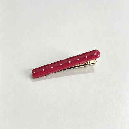 Polka Dot Alligator Hair Barrette