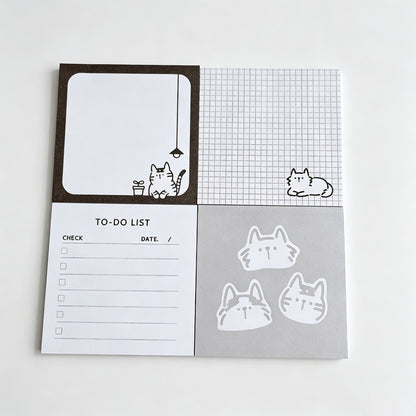 Line Cat Memo Non-Sticky Notes