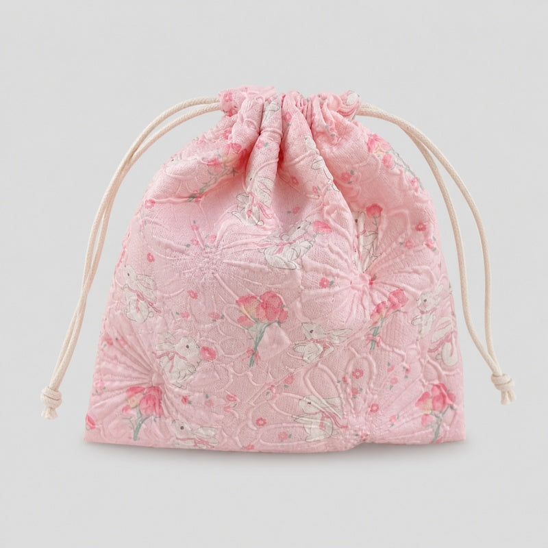 Floral Lace Drawstring Pouch