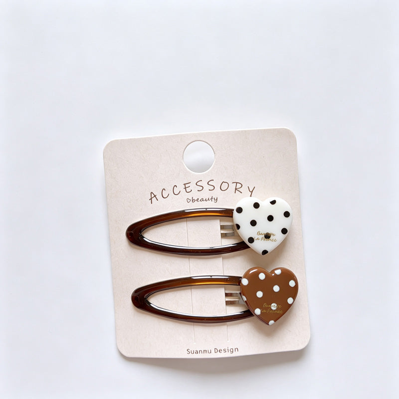 Polka Dot Star BB Snap Hair Clips