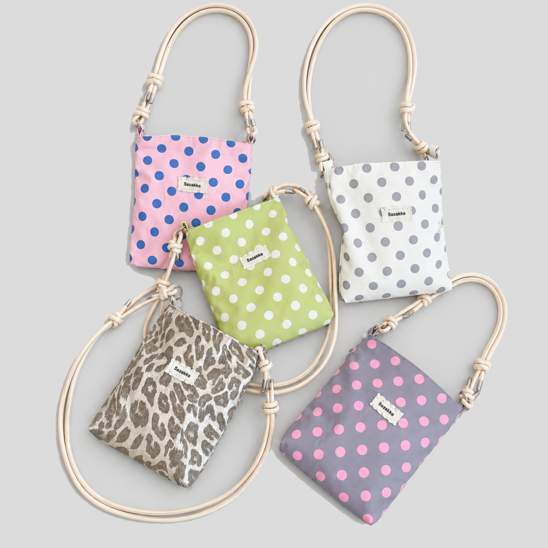 Polka Dot Print Crossbody Bag