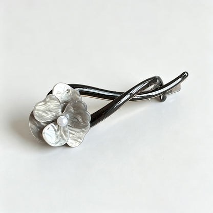 Acrylic Camellia Twist Hair Clip