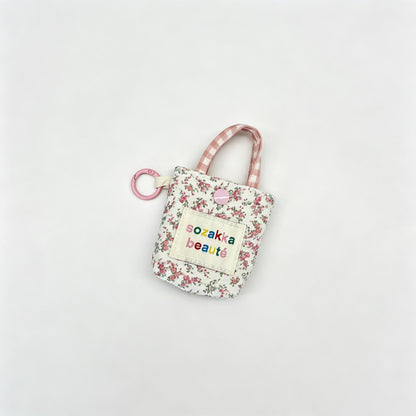 Floral Fabric Snap Storage Pouch