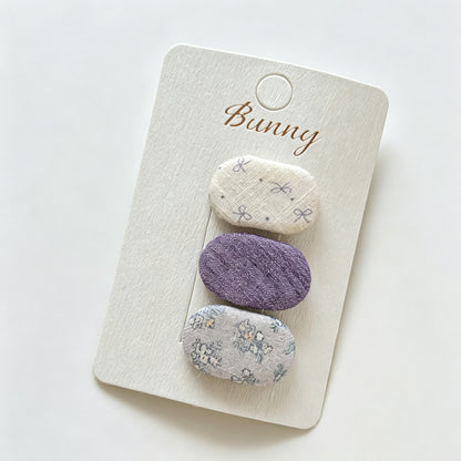 Floral Oval Shape Hair Clips