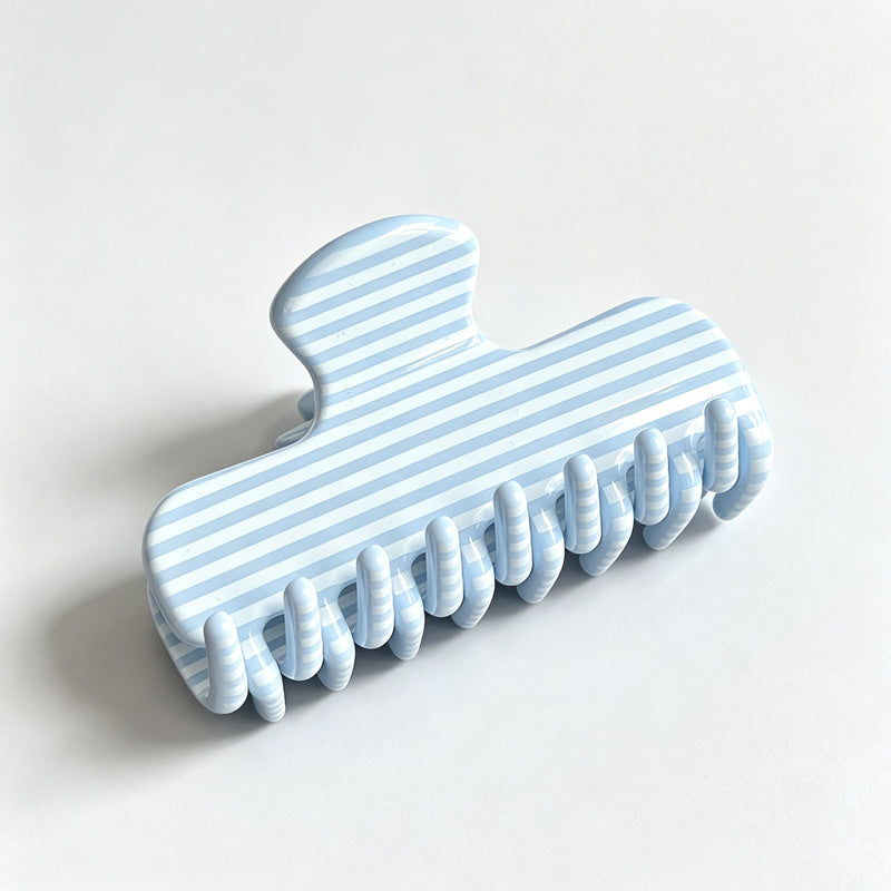Stripe Polka‑Dot Hair Claw Clip