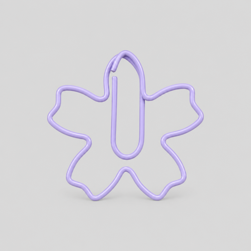 Colorful Blossom Paper Clips Set