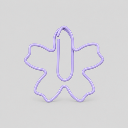 Colorful Blossom Paper Clips Set