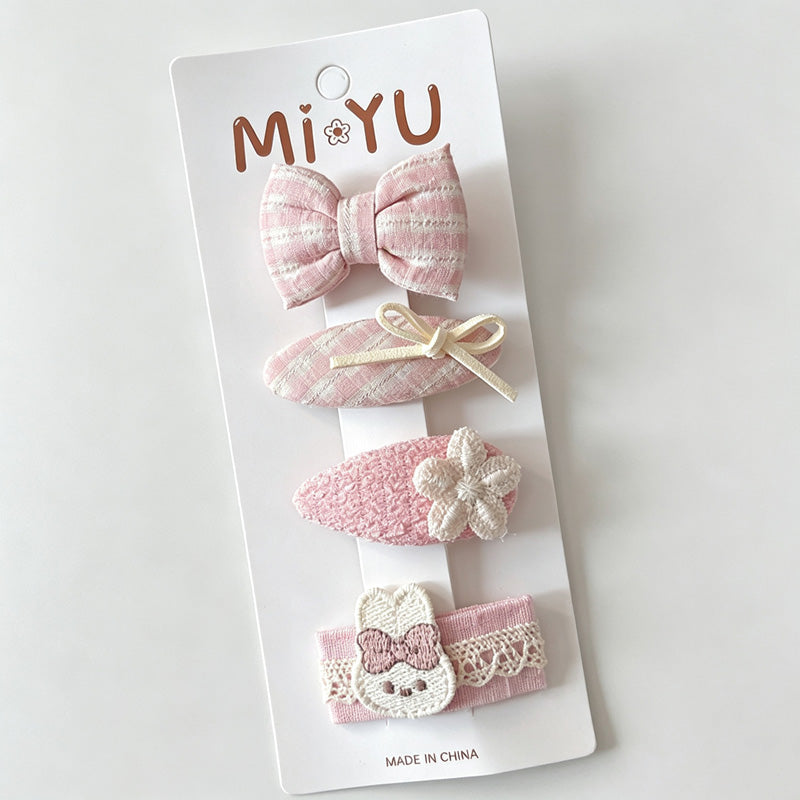 Bow Shape Hair Clip Set