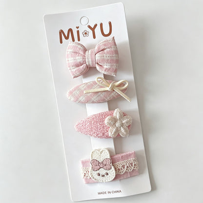 Bow Shape Hair Clip Set
