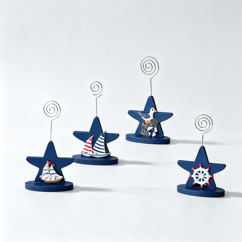 Star Wooden Photo Memo Holder