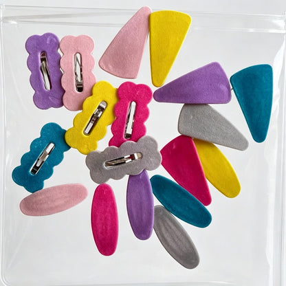 6PCS Kids Fabric BB Hair Clips Set