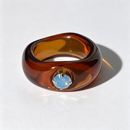 Geometric Rhinestone Ring