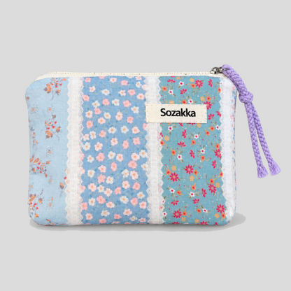 Floral Print Zipper Storage Pouches