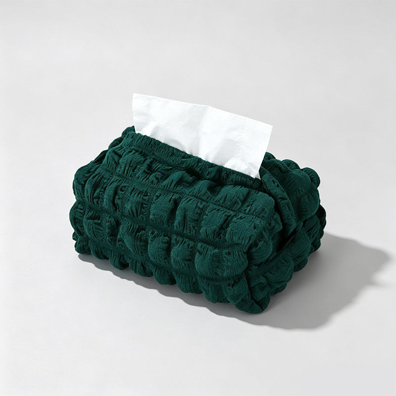 Bubble Grid Textured Fabric Tissue Storage Box