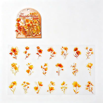 PET Vintage Floral Stickers