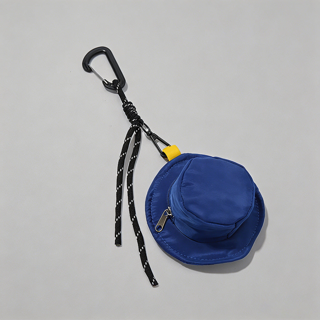 Bucket Hat Shaped Mini Hanging Pouch Charm