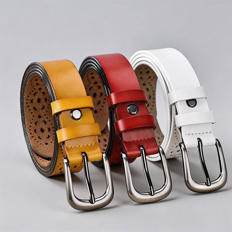 Pin Buckle Hollow-Out PU Leath - Shopdayla Wholesale - #5778