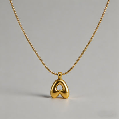 3D Bubble Letter Initial Neckl - Shopdayla Wholesale - #0098