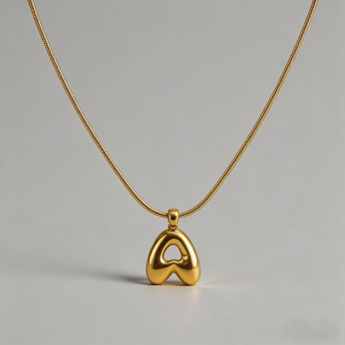 3D Bubble Letter Initial Neckl - Shopdayla Wholesale - #0098