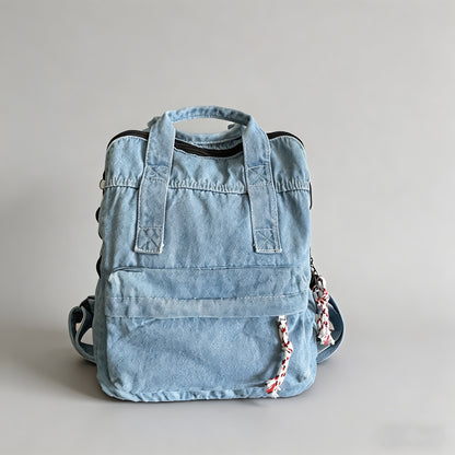 Vintage Washed Denim Backpack - Shopdayla Wholesale - #3058