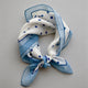 White and Blue Polka dots / One Size