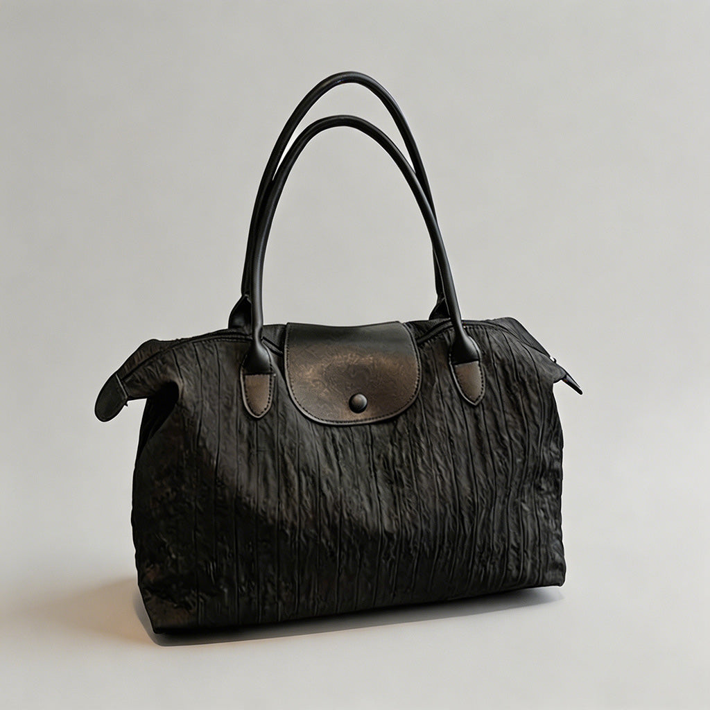 Everyday Pleated Boston Bag - Shopdayla Wholesale - #7106
