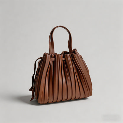 Vintage Pleated Drawstring Buc - Shopdayla Wholesale - #8594